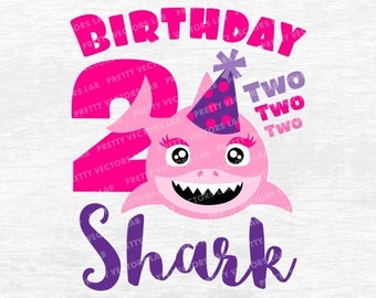 Shark 2nd Birthday Etsy