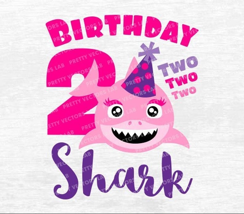 Girls Birthday Baby Shark shirts or raglan baby shark top, girls 2nd …