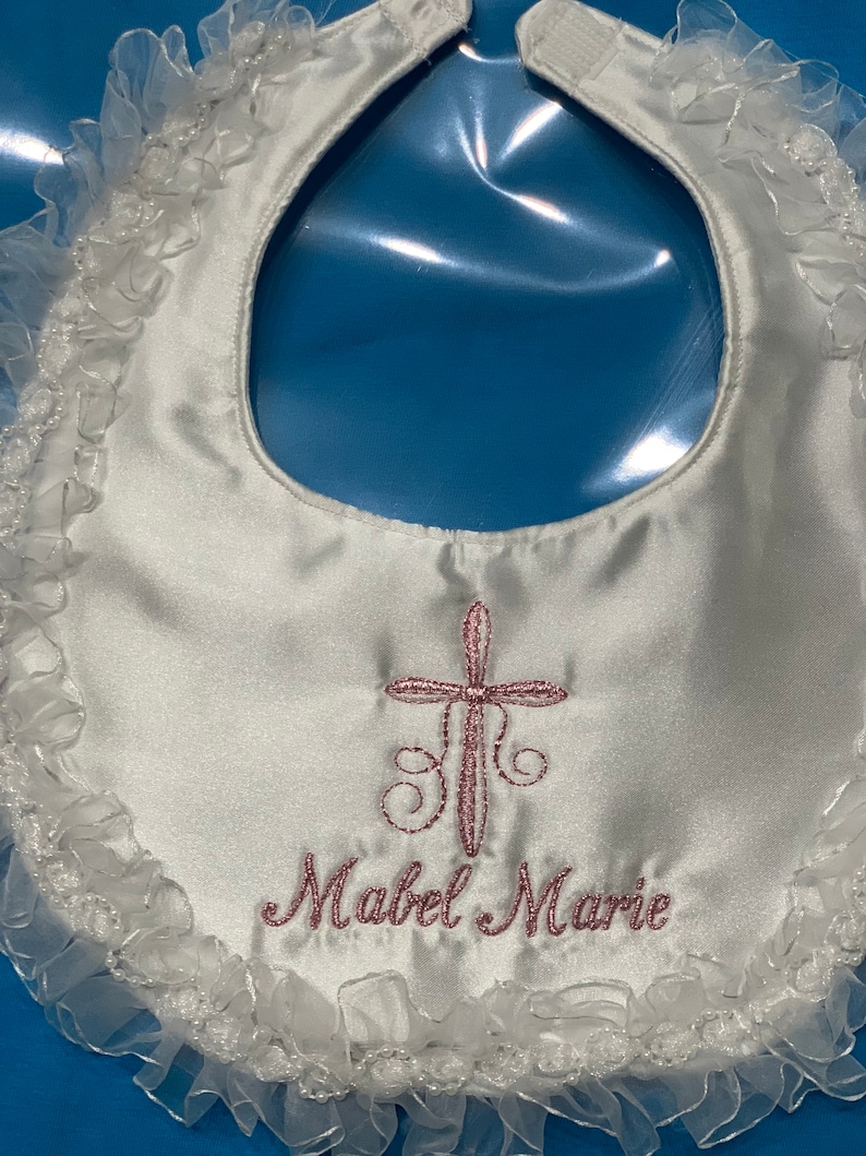 Baptism Bibs Christening Bibs Baby Bibs Baby Girl Baptism Etsy