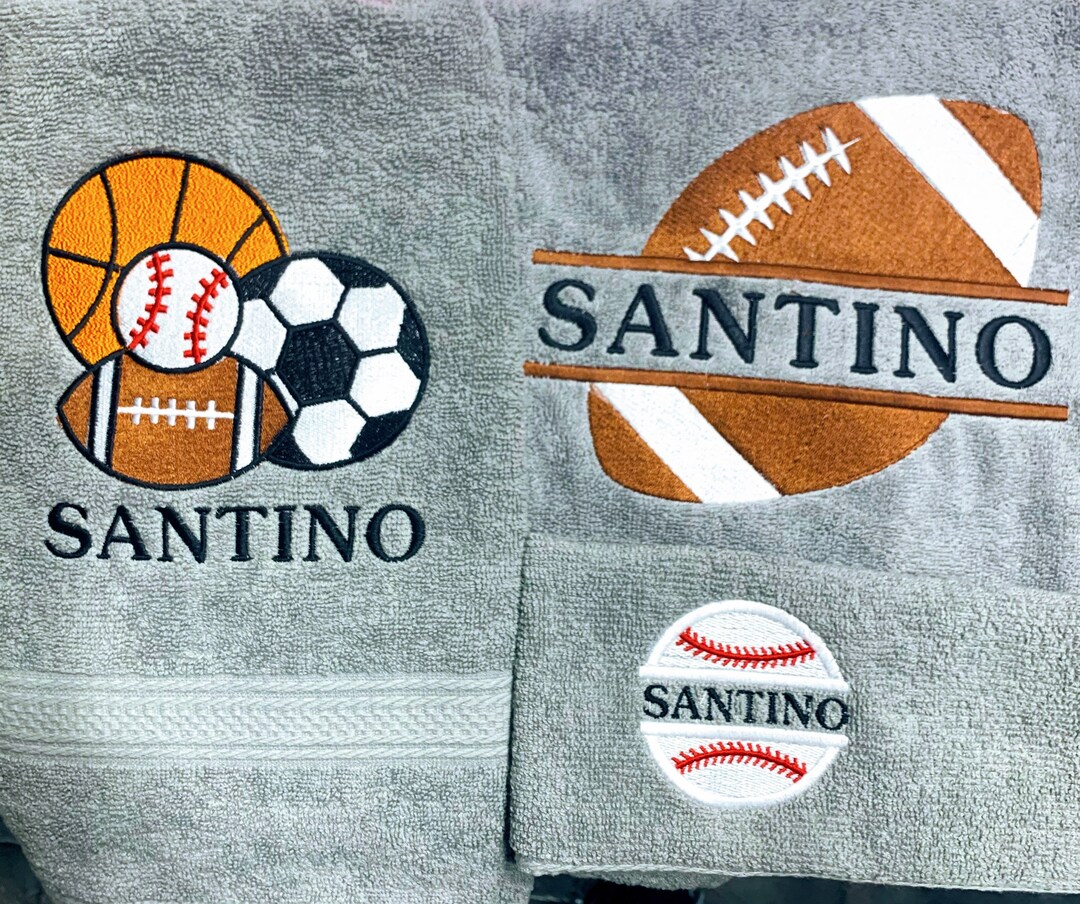 Baseball Towels, Sports Towels for Kids, Bath Towels in Sports Themes