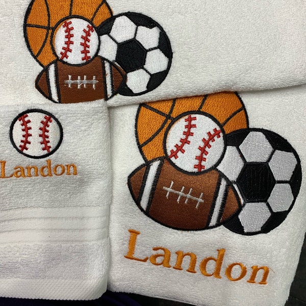 Sports Bath Towels Etsy