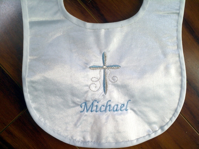 Baptism Boys Bib Christening Baby Boys Bib Personalized Etsy