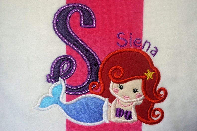 Mermaid Beach Towel Personalized, Custom Beach towel, Beach towels for kids, Beach towels for all ages image 1