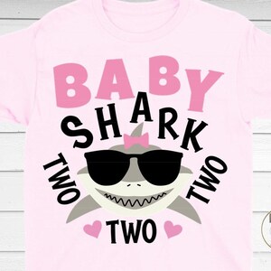 Baby Shark shirts for boys or Girls, Birthday baby shark t-shirts, image 6