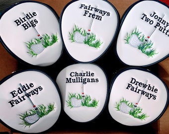 Golf Head Cover and towel, Personalized Golf Head Cover, with your personal wording, Men's gift, fathers golf gift, Groomsmen Gift,