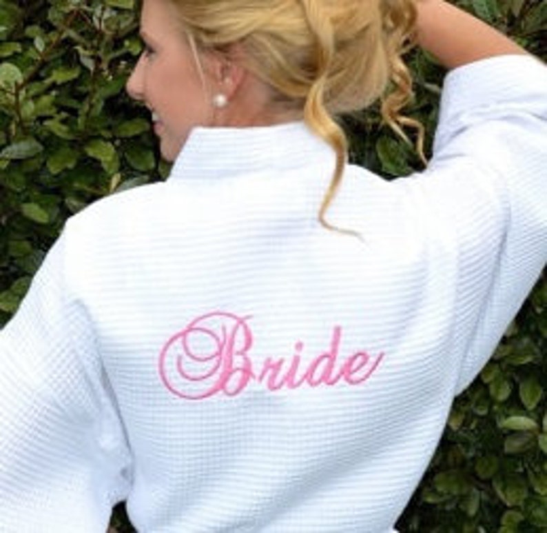 Cotton Waffle Robes Personalized or monogram Robe Wifey robes make the best Wife gift done in cotton waffle robe satin robe or terry robe