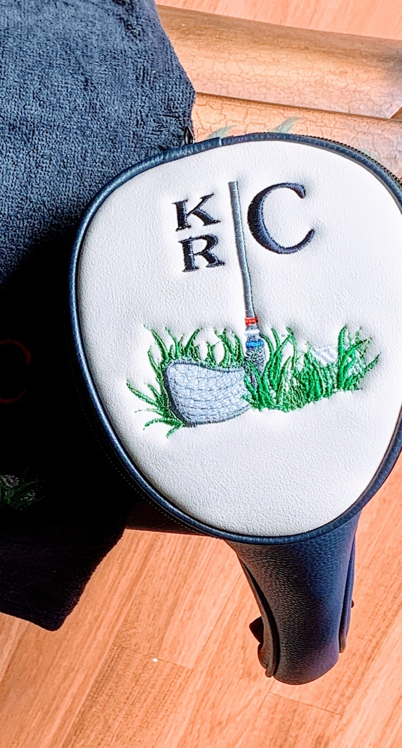 Golf Head Cover and Towel Personalized Golf Head Cover Golf Etsy