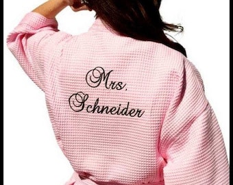 Monogrammed Bathrobes, Brides Waffle Robes, Spa Robes, Bridal Party Robes, Personalized gifts, Bridesmaid Robe, towel wrap