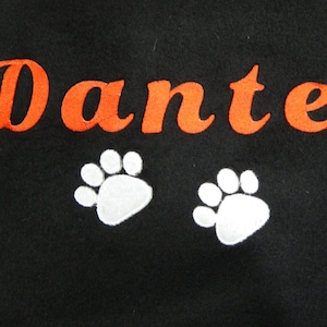 Personalized Dog or Cat Blankets Large size for you and your pet to snuggle, or for large size dog image 1