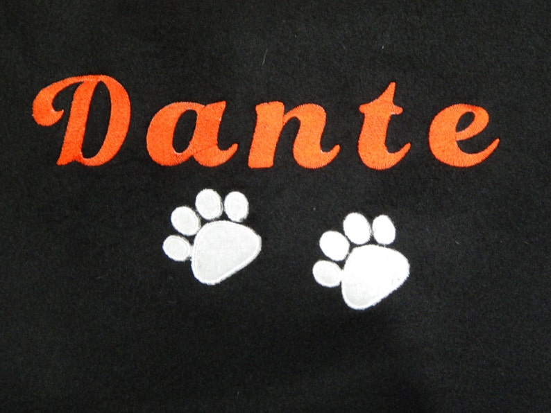 Personalized Dog or Cat Blankets Large size for you and your pet to snuggle, or for large size dog image 1