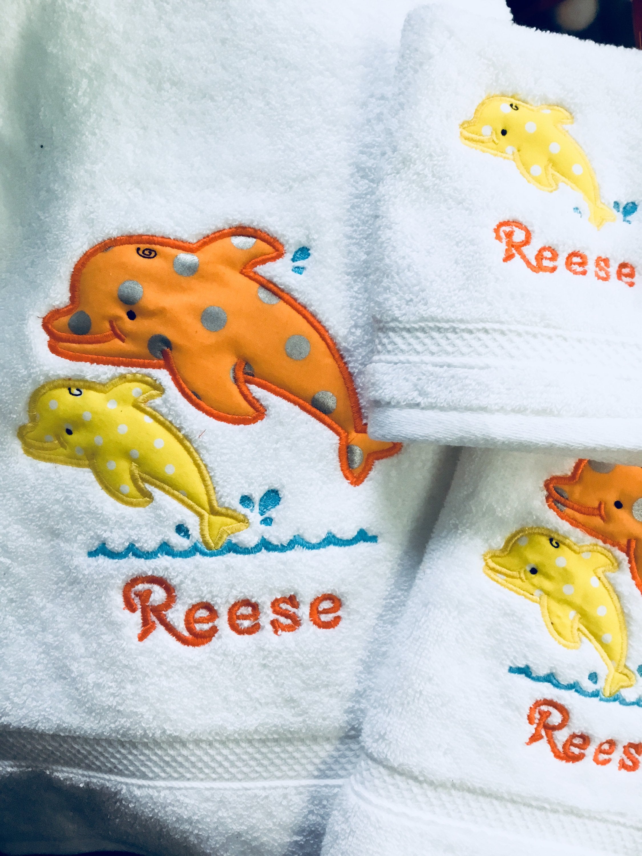 Bath towels Dolphin bath towels personalized Personalized Etsy