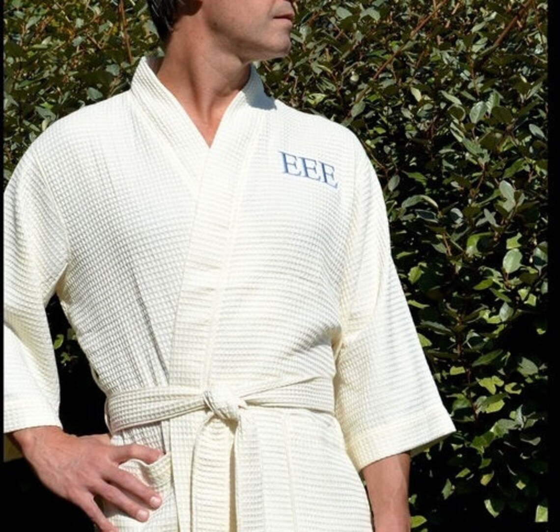 Mens Cotton Waffle Robes in a Few Colors and up to XXLG Sizes Etsy