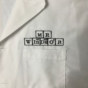 Medical Lab Coats periodic table names, Personalized with Business and Name, title image 6