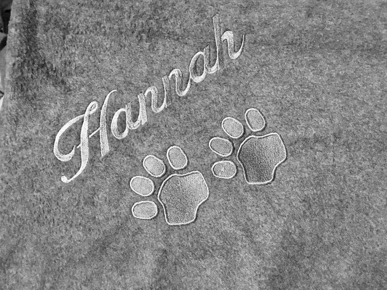 Personalized Dog or Cat Blankets Large size for you and your pet to snuggle, or for large size dog image 4