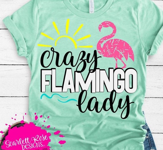 Summer Ladies T-shirts Flamingo Shirts 