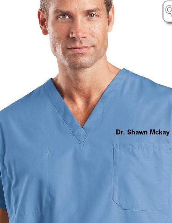 Scrubs. Personalized Medical Scrubs for Men or Ladies V-neck Scrub