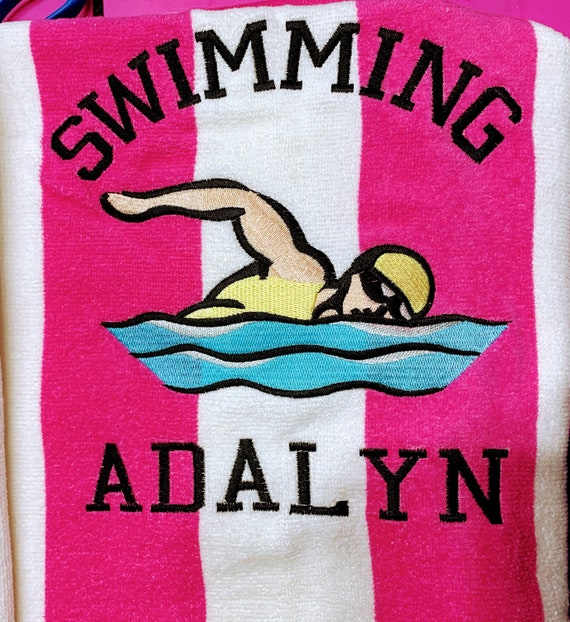 Swim Teams, Monogrammed Beach towels-  Cabana Personalized  In the finest Velour Towel - Anchor Beach Towels or Any design or Monogram