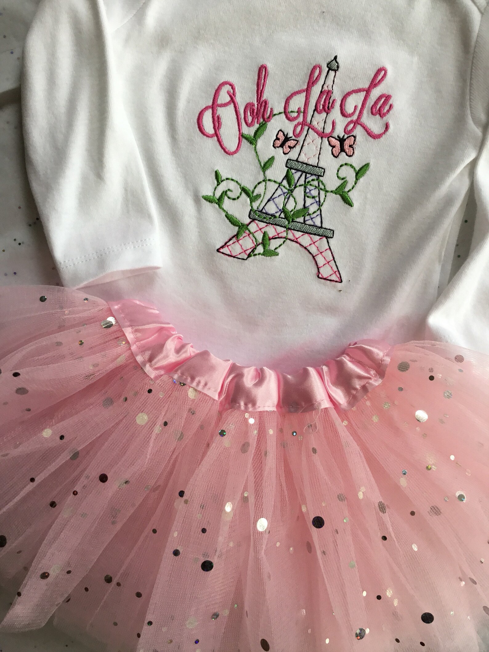 Baby Girl Tutu Outfit Personalized Bodysuit and Skirt Newborn Etsy