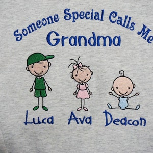 Grandma Sweatshirt personalized with grandkids names, Personalized Sweatshirt for Grandma, Mom's, Aunt, Sisters, name is changable. image 4