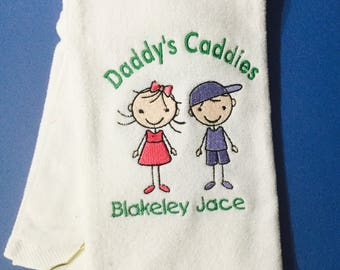 Golfers gifts, golf gifts,Personalized Golf Towel, Premium Terry Velour Grommeted Towel, fathers day gifts, dads gifts, grandpa gifts