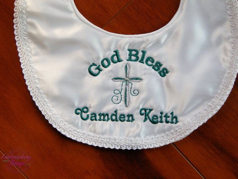 Baptism Boys Bib Christening Baby Boys Bib Personalized Etsy