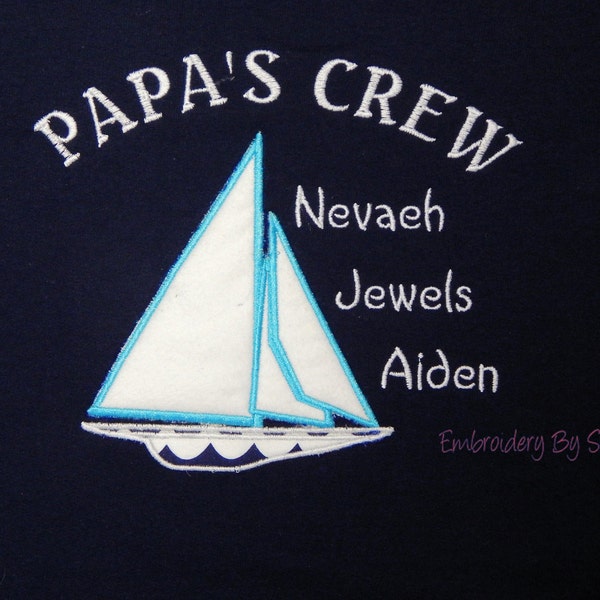 Gift for Men, Dad's gift, Grandpa's gift, Sail Boat Sweatshirt, Father's Gift, Custom Sweatshirt with Family names, Customization Sweatshirt