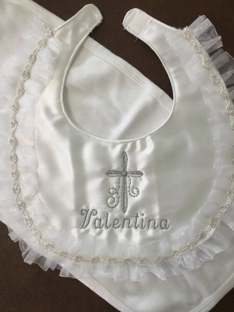 Baptism Bibs Christening Bibs Baby bibs Baby Girl Baptism Etsy