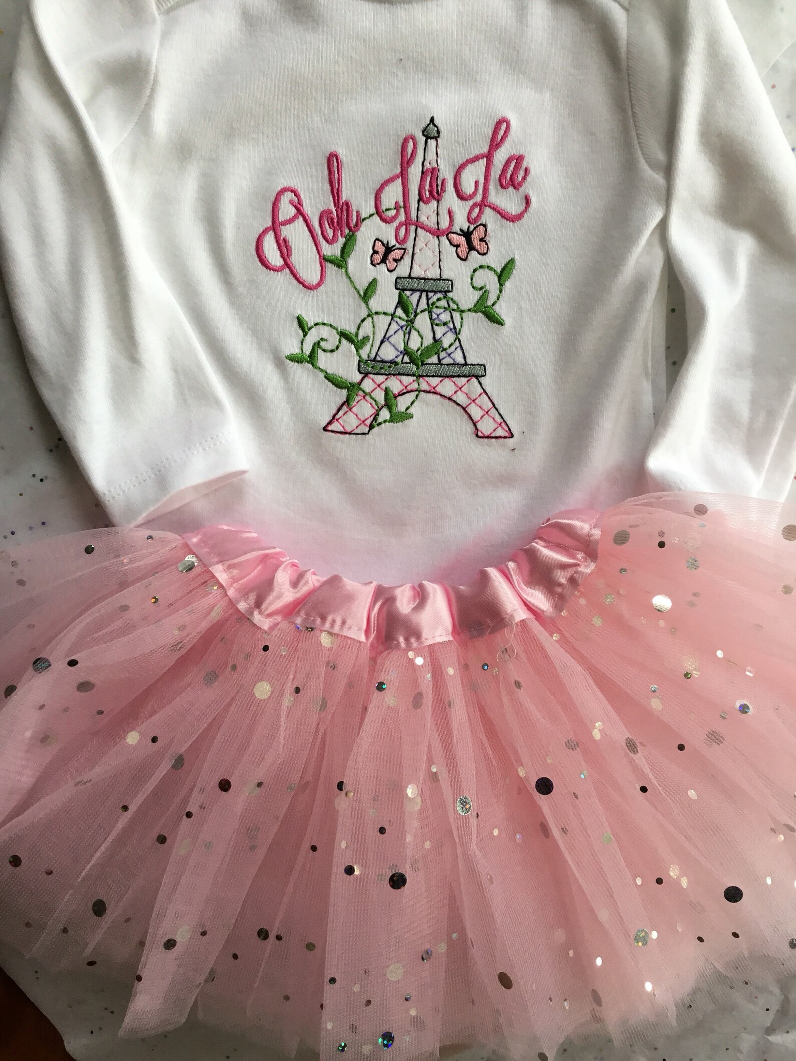Baby Girl Tutu Outfit Personalized Bodysuit and Skirt Newborn Etsy