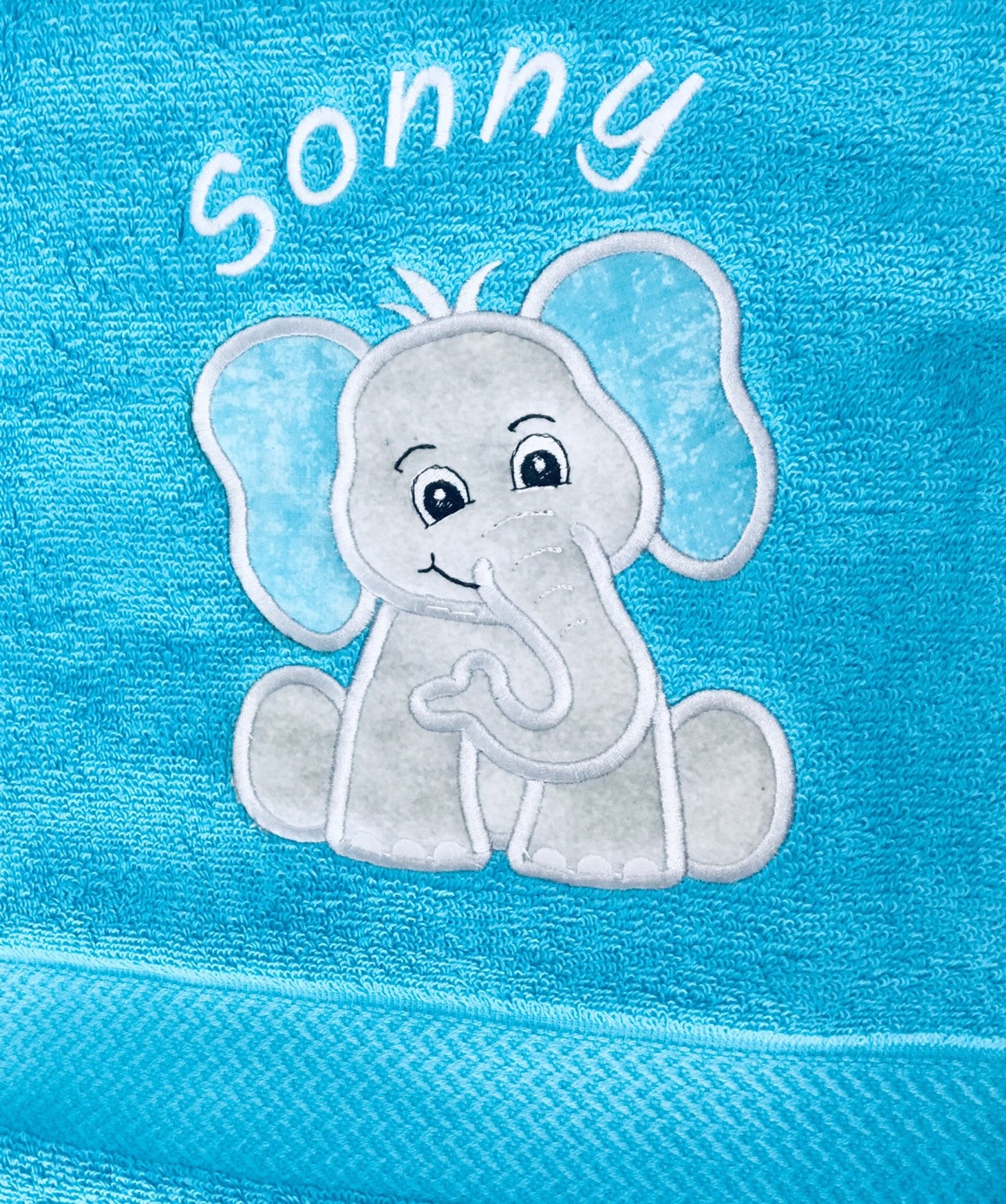Elephant Bath Towel Personalized Kids Bath Towels in Baby Etsy