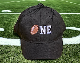 Personalized Baseball Caps, first birthday football or baseball hat, infant orToddler Caps -Ball caps with your sport,soccer, basketball etc
