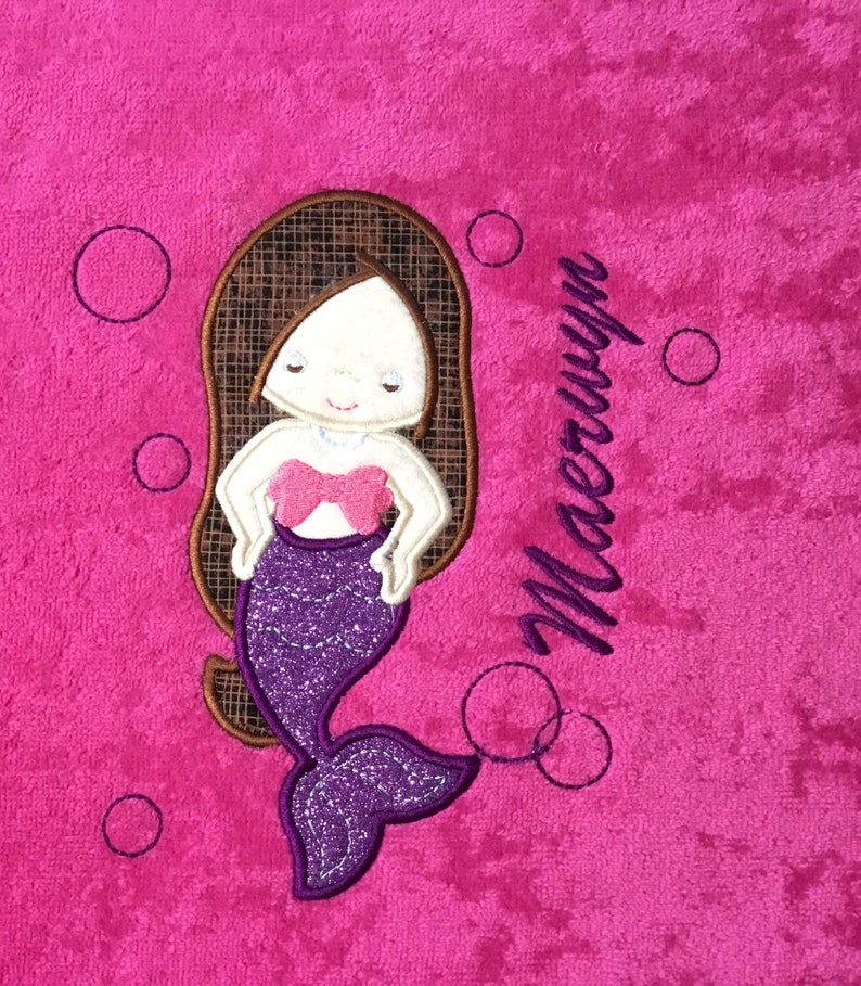 Mermaid Beach Towel Personalized, Custom Beach towel, Beach towels for kids, Beach towels for all ages image 5