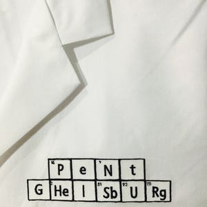 Medical Lab Coats periodic table names, Personalized with Business and Name, title image 10