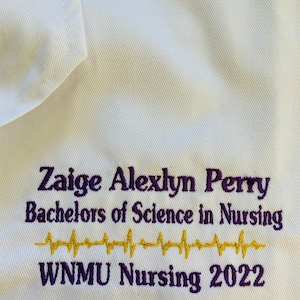 Lab Coats, Embroidered Personalized lab coats with Name, title,   Up to 2-3 lines Logos can be done with upcharge