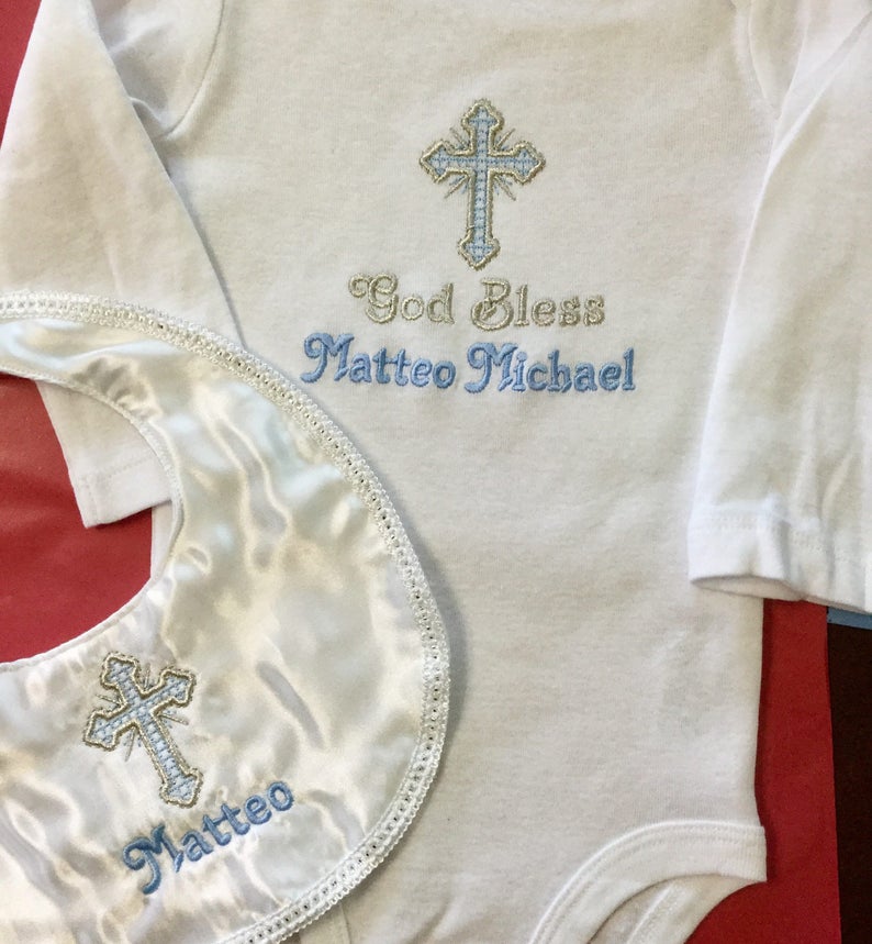 Baptism Baby Girl Ivory Bib Christening Bib satin bibs Etsy