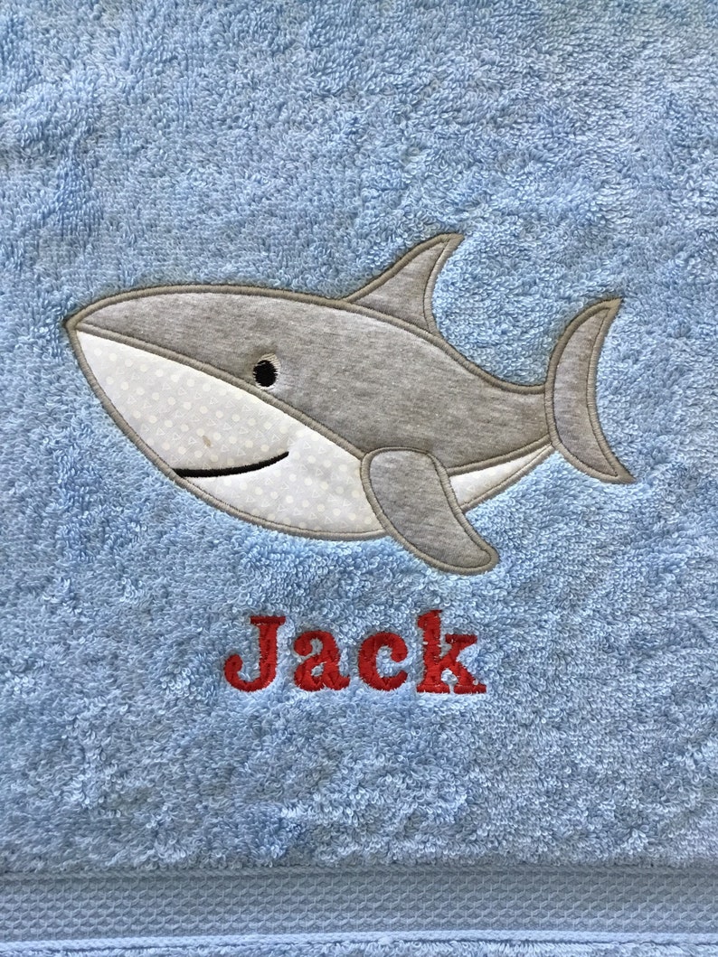 Shark Bath towels best bath towels for kids Personalized Etsy