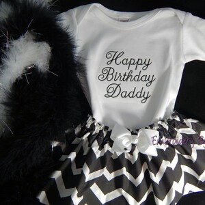 happy birthday daddy dress Happy Birthday Daddy Baby Girl Tutu Romper With Matching Bow Headband,  White Glitter
