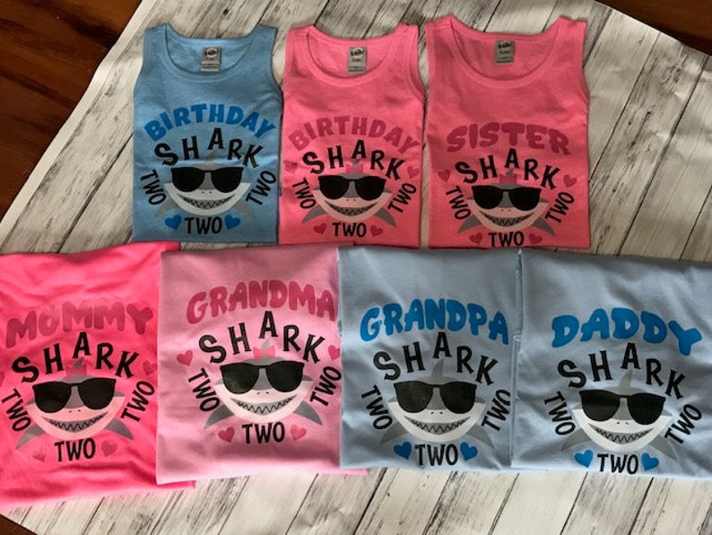 Baby Shark shirts for boys or Girls, Birthday baby shark t-shirts, image 4