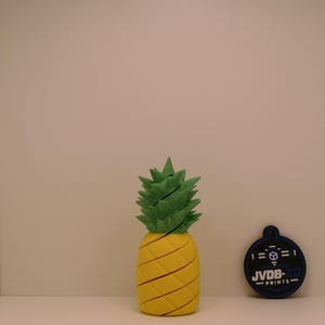 Flexibel ananas | Fruktögla-ananas, ledad ananas, 3D-utskriven fidgetleksak, tropisk skrivbordsdekoration, rolig present