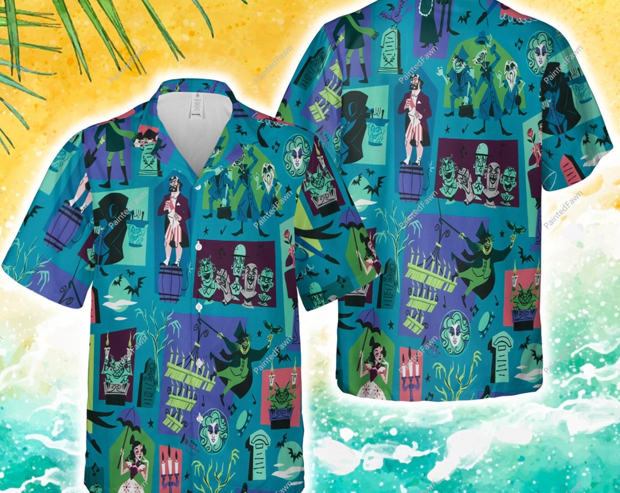 Haunted Mansion Hawaiian 3D Shirt