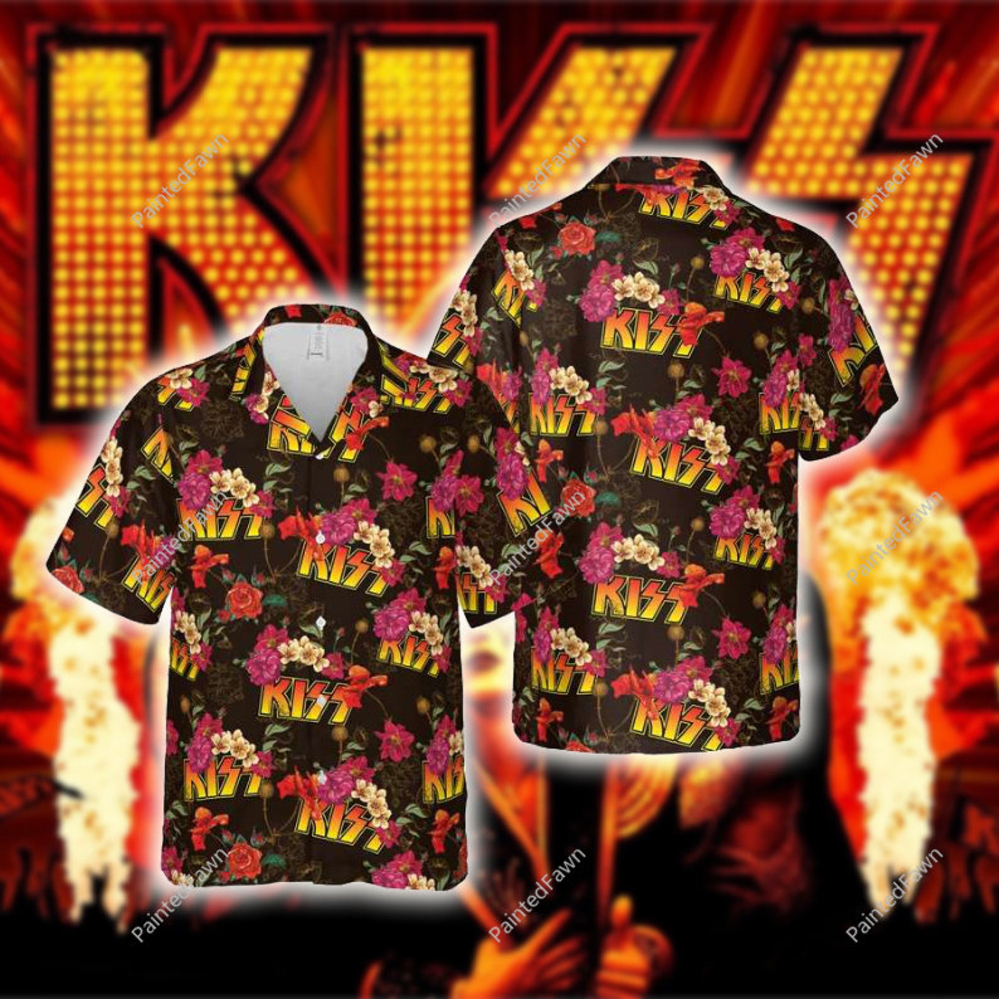 Discover Kiss Hawaiian Shirt, Kiss Band Button Up Shirt