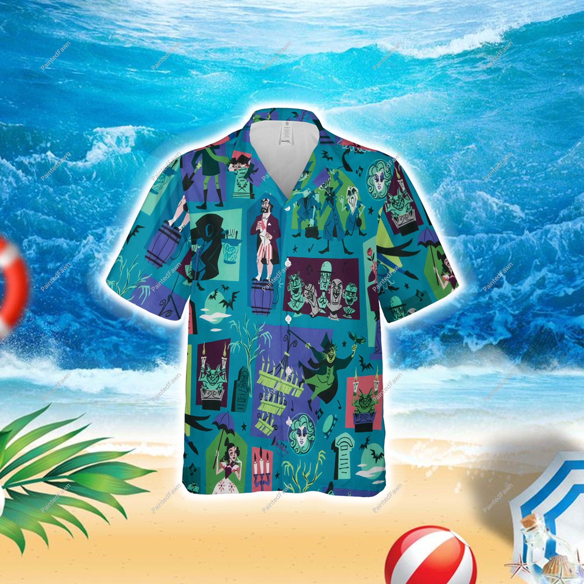 Haunted Mansion Hawaiian 3D Shirt