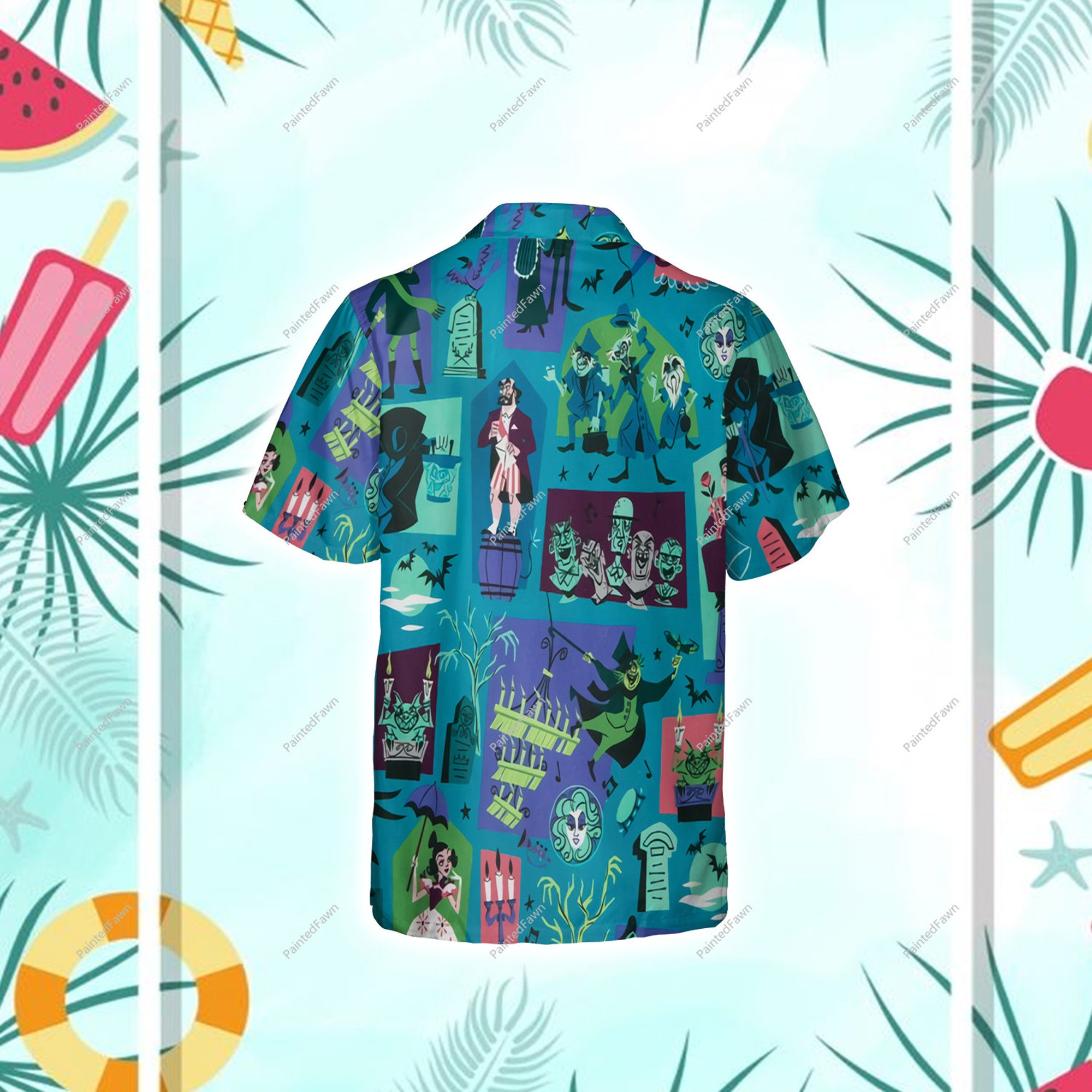 Haunted Mansion Hawaiian 3D Shirt