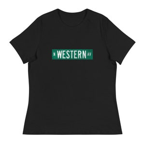Western Ave Chicago Womens T-shirt