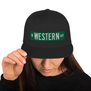 Western Ave Chicago Street Sign Snapback Hat