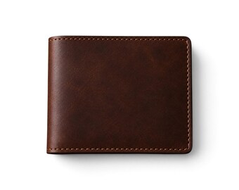 MENS WALLET, Minimalist Full Grain Cowhide Leather Wallet, Handmade Bifold, Gift for Men