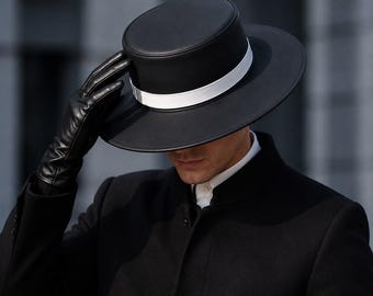 Melania Trump Inspired Hat - 47th First Lady Inauguration Wide Brim Boater Hat Piece