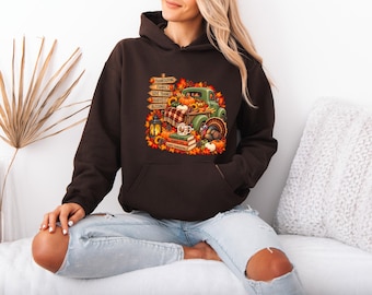 Thanksgiving Hoodie, Fall Harvest Hoodie, Thanksgiving Family Hoodie, Autumn Pumpkin Hoodie, Thanksgiving Gift, Harvest Season Hoodie