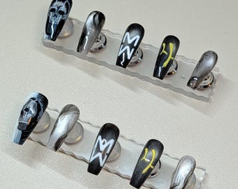 Call Of Duty Modern Warfare 4 Nails, Press Ons, Hand Painted, Ghost