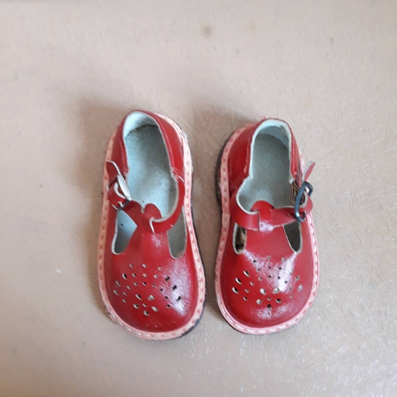 red baby sandals