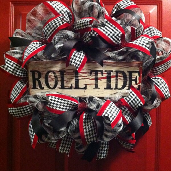 Universität von Alabama Kranz, Roll Tide Kranz, Alabama Fußball Kranz, SEC Fußball, Alabama Tür aufhänger, Crimson Tide